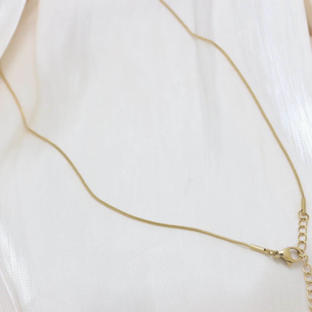铜合金项链 510 经典金色素链百搭链项链
