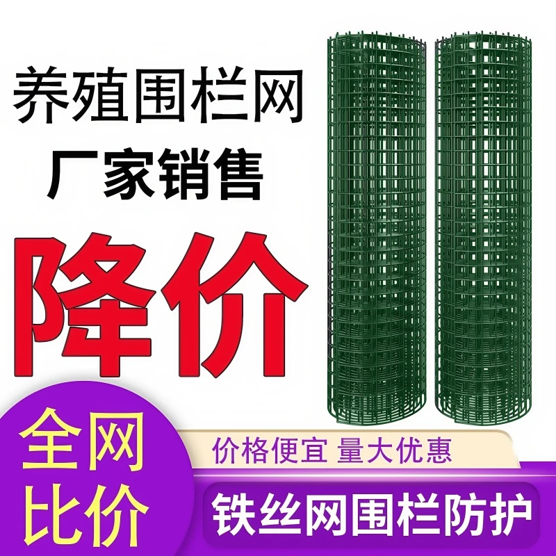 荷兰网小孔铁丝网户外围栏养鸟鸡鸭鹅兔鸽养殖网阳台菜园防鼠防锈