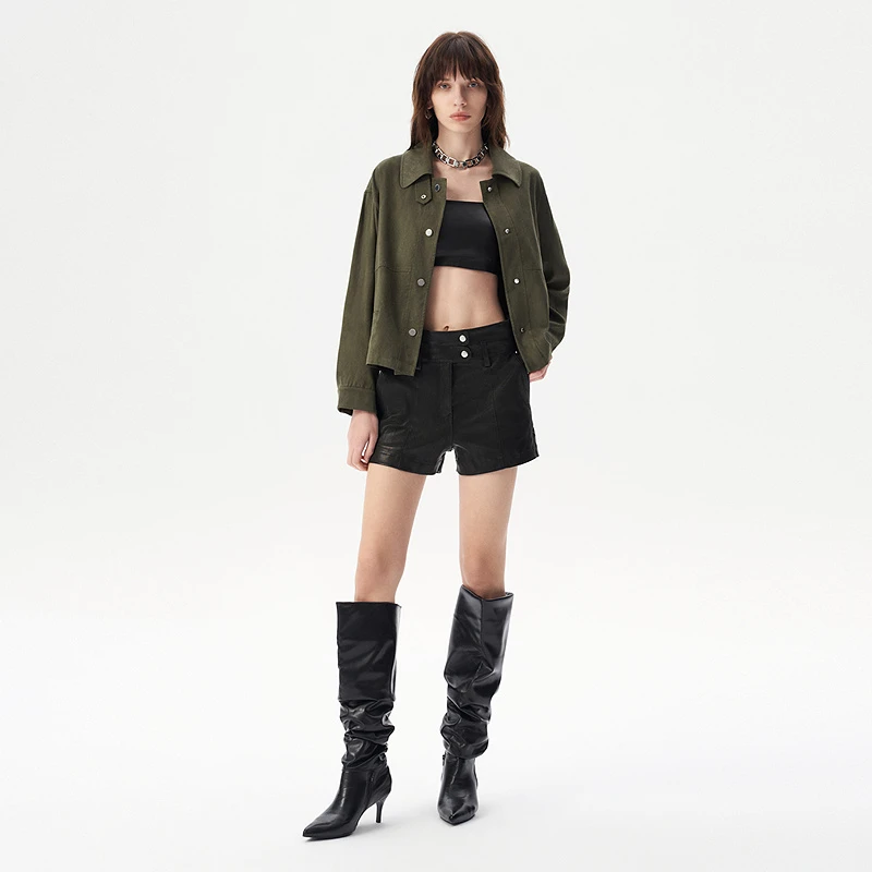 IRO Night 【赵今麦同款】哑光复古感垂坠双色外套