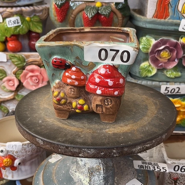 粗陶材质多肉花盆