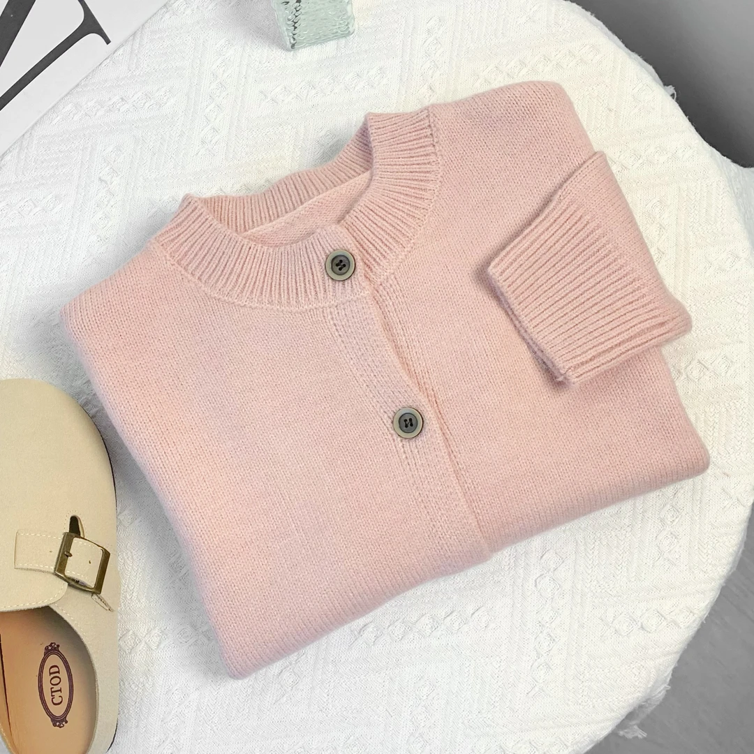 清-汤圆吖时尚圆领图案款针织开衫243538