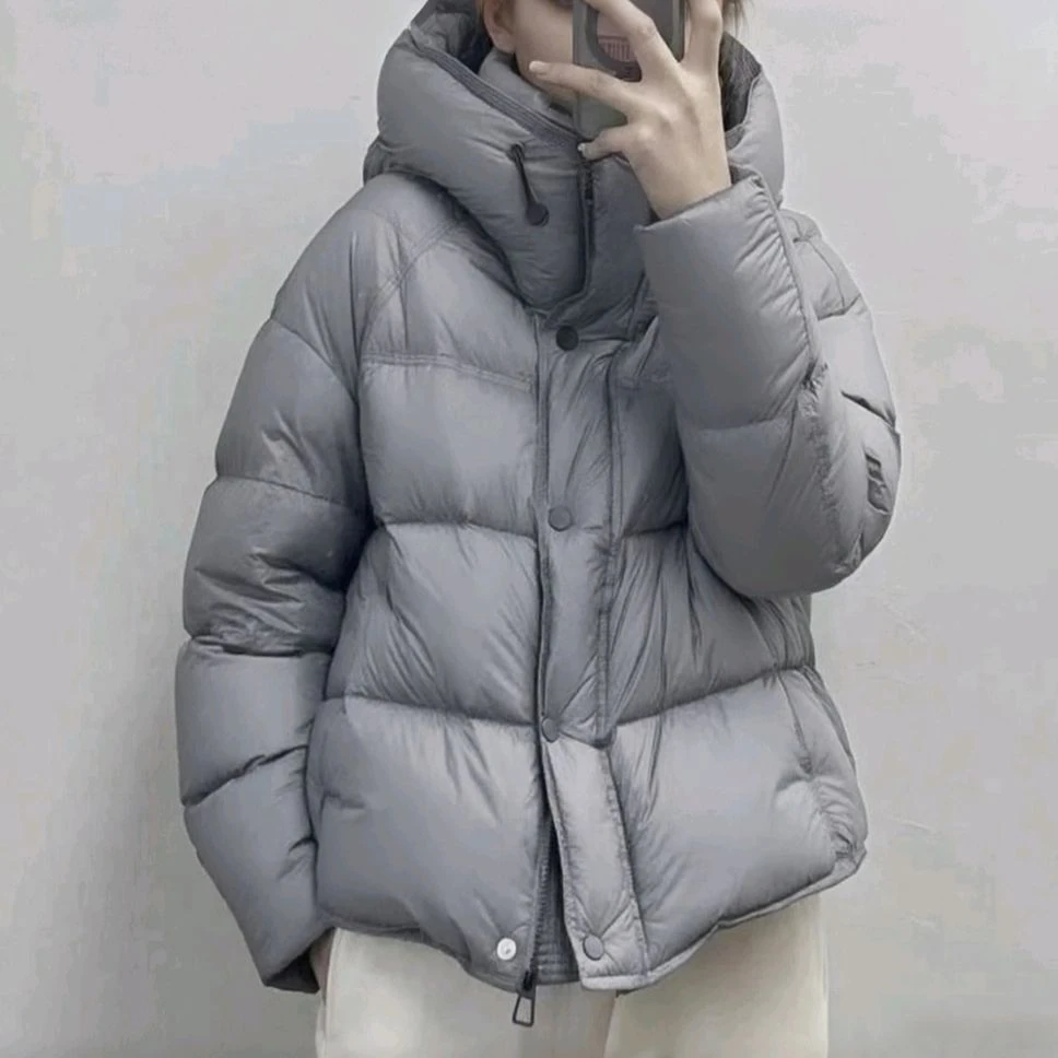 韩系秋冬新款小个子时尚潮流百搭面包服女2025加厚宽松潮流款外套