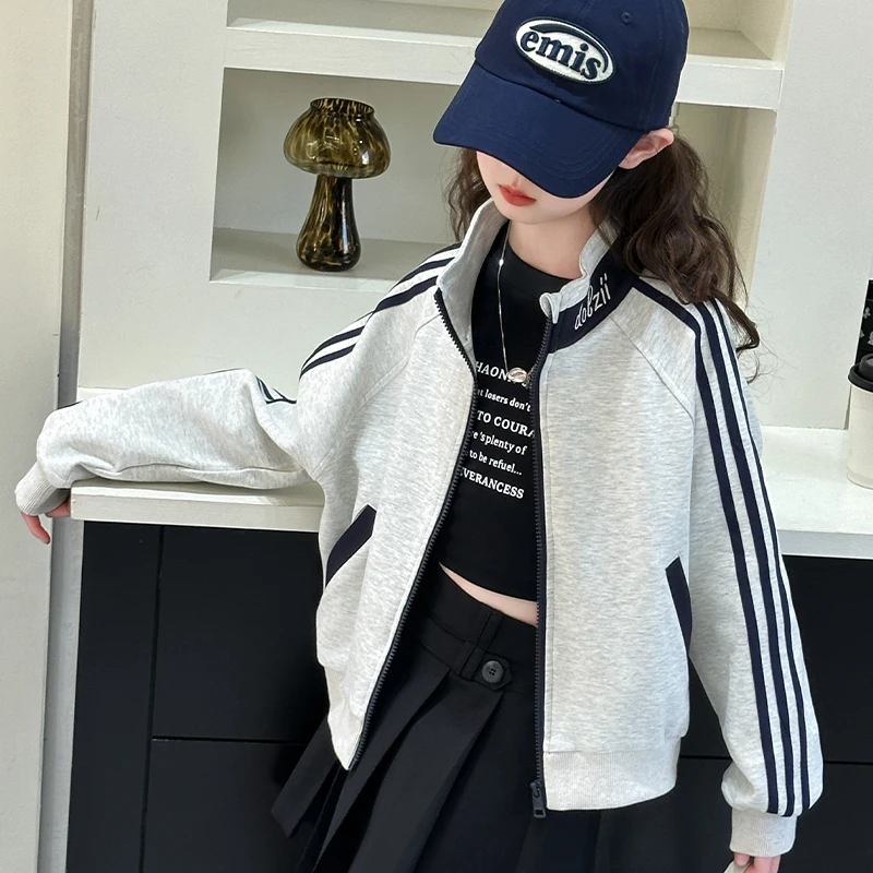 简约潮牌店铺儿童服装2025年款衣服女童装春秋装外套6-12岁高级感