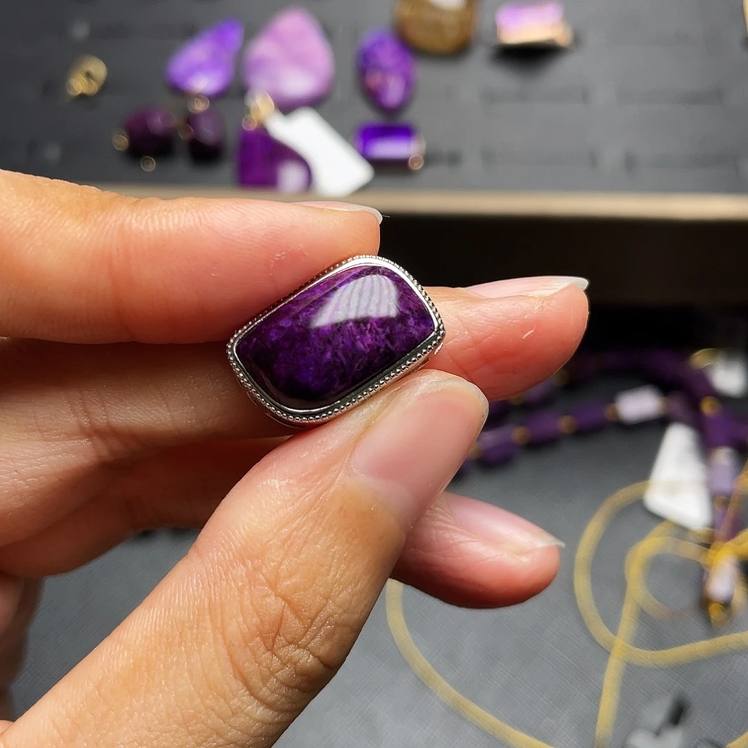 苏纪石（舒俱来）盒子银S925镶嵌