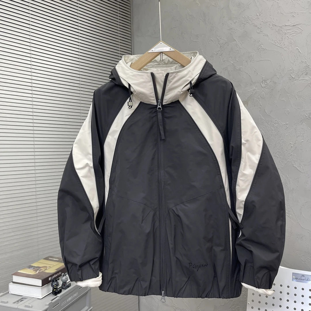 春款潮牌时尚拼色外套时尚百搭经典