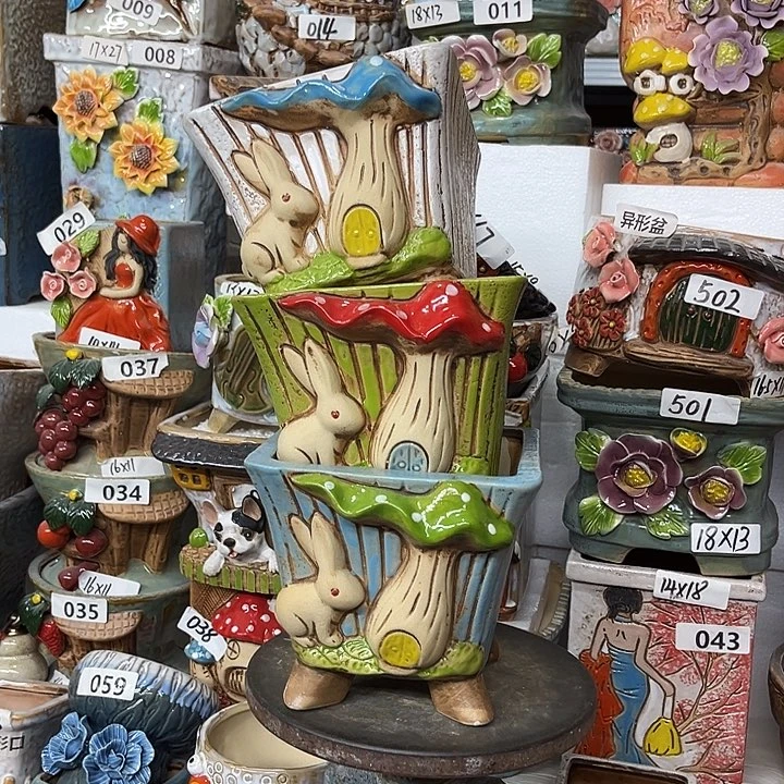 粗陶材质多肉花盆