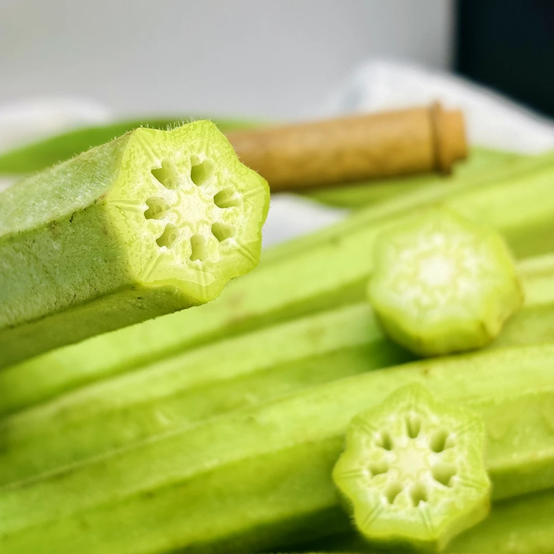 奶油秋葵皇后清甜脆嫩无刺无渣可鲜食可凉拌