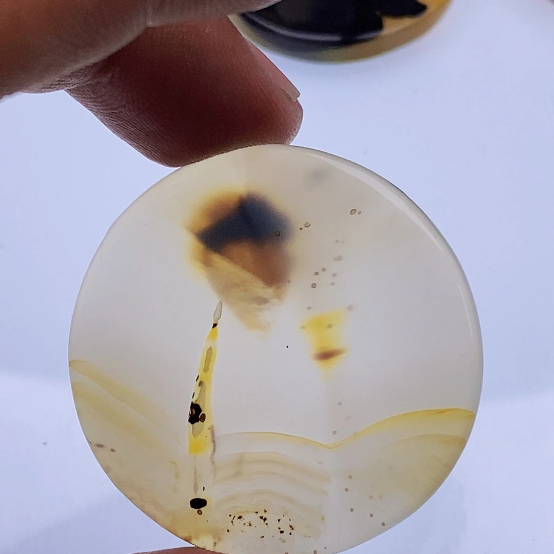 青***蕻玛瑙/玉髓未镶嵌吊坠(不含链)