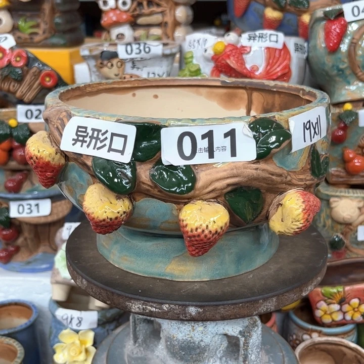 紫砂花盆粗陶材质多肉花盆