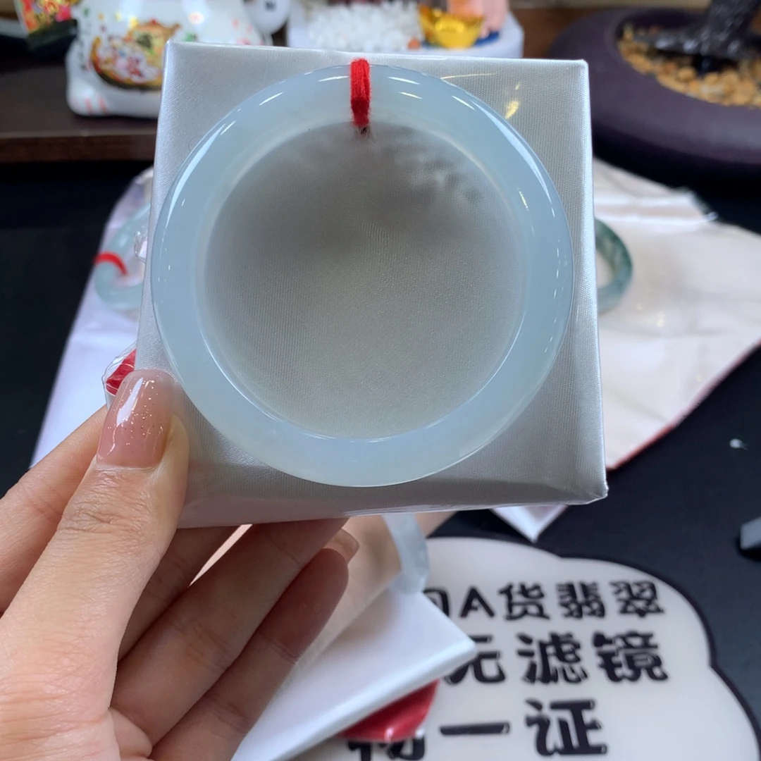 翡翠未镶嵌手镯55圈口