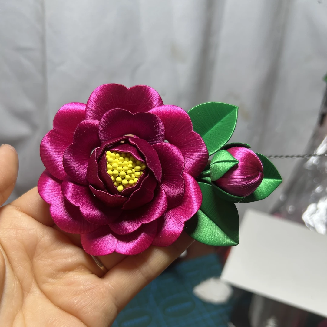 非遗缠花  小丑苗族手工头花   花直径8厘米