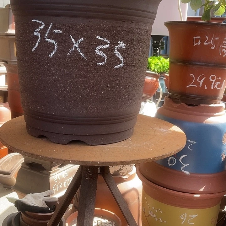 35拉毛高栏花盆紫砂花盆紫砂