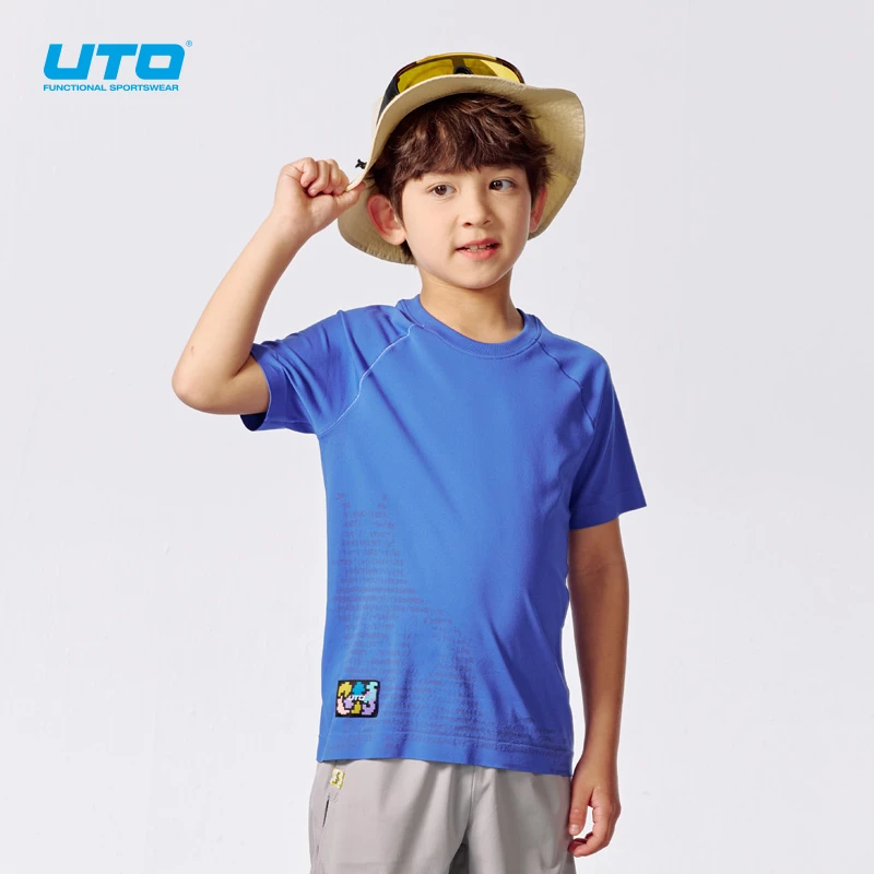 UTO/悠途儿童coolmax趣味动物短袖夏季户外运动休闲半袖速干T恤