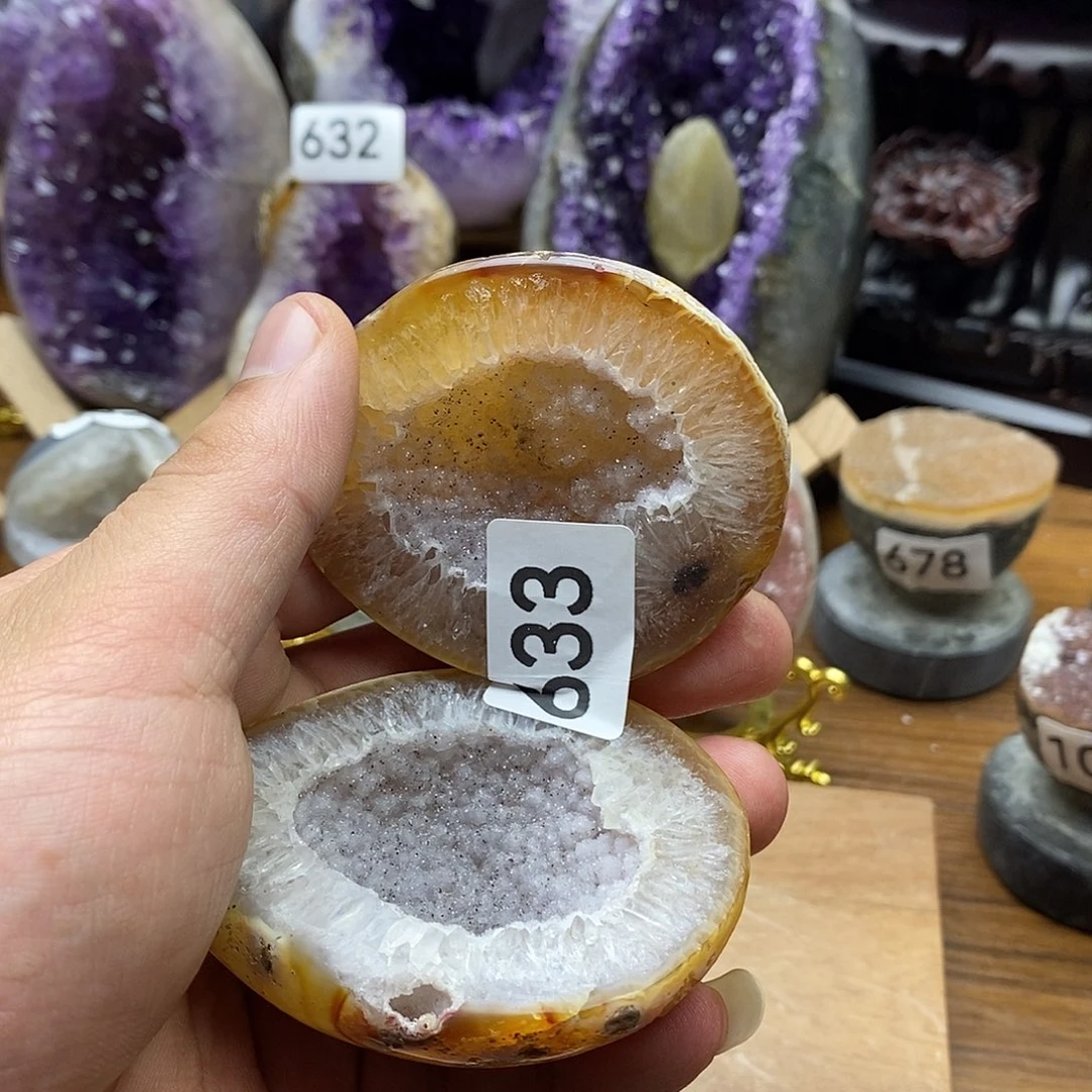 紫晶摆件未镶嵌全抛软糖聚宝盆