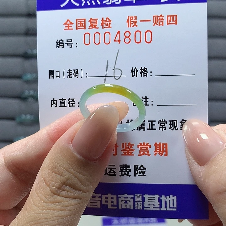 未镶嵌戒圈翡翠4800