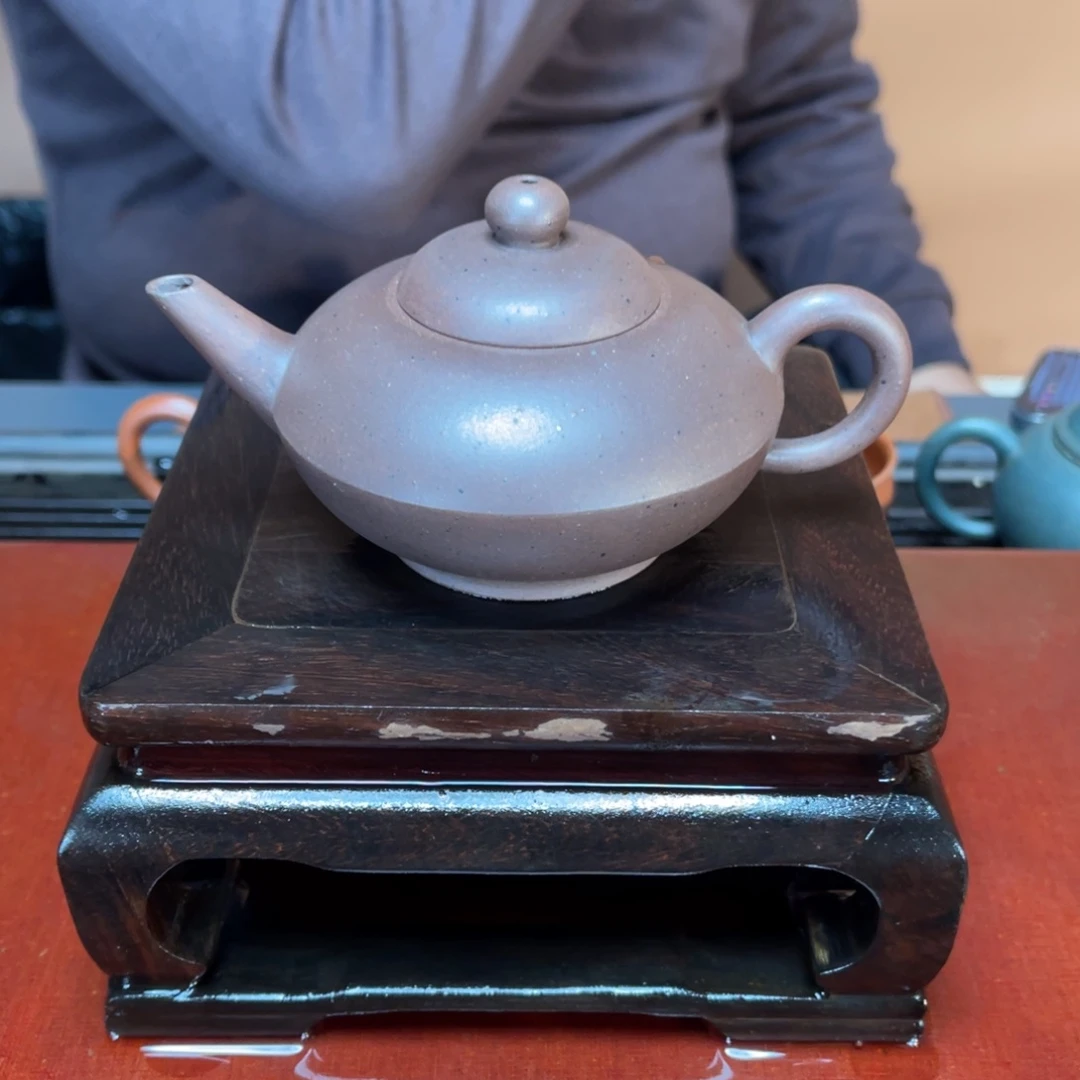 紫砂茶壶高端135cc紫泥合欢水平