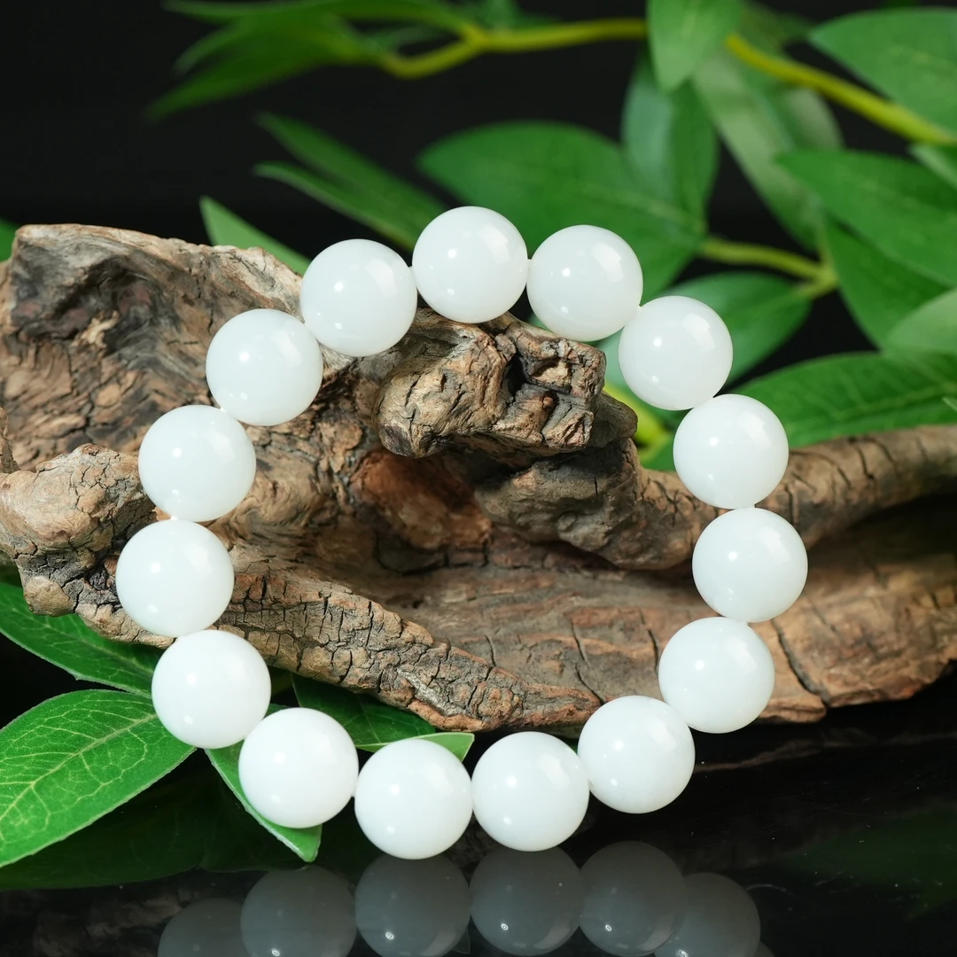 清代和田白玉圆珠手串ZDW2502141010