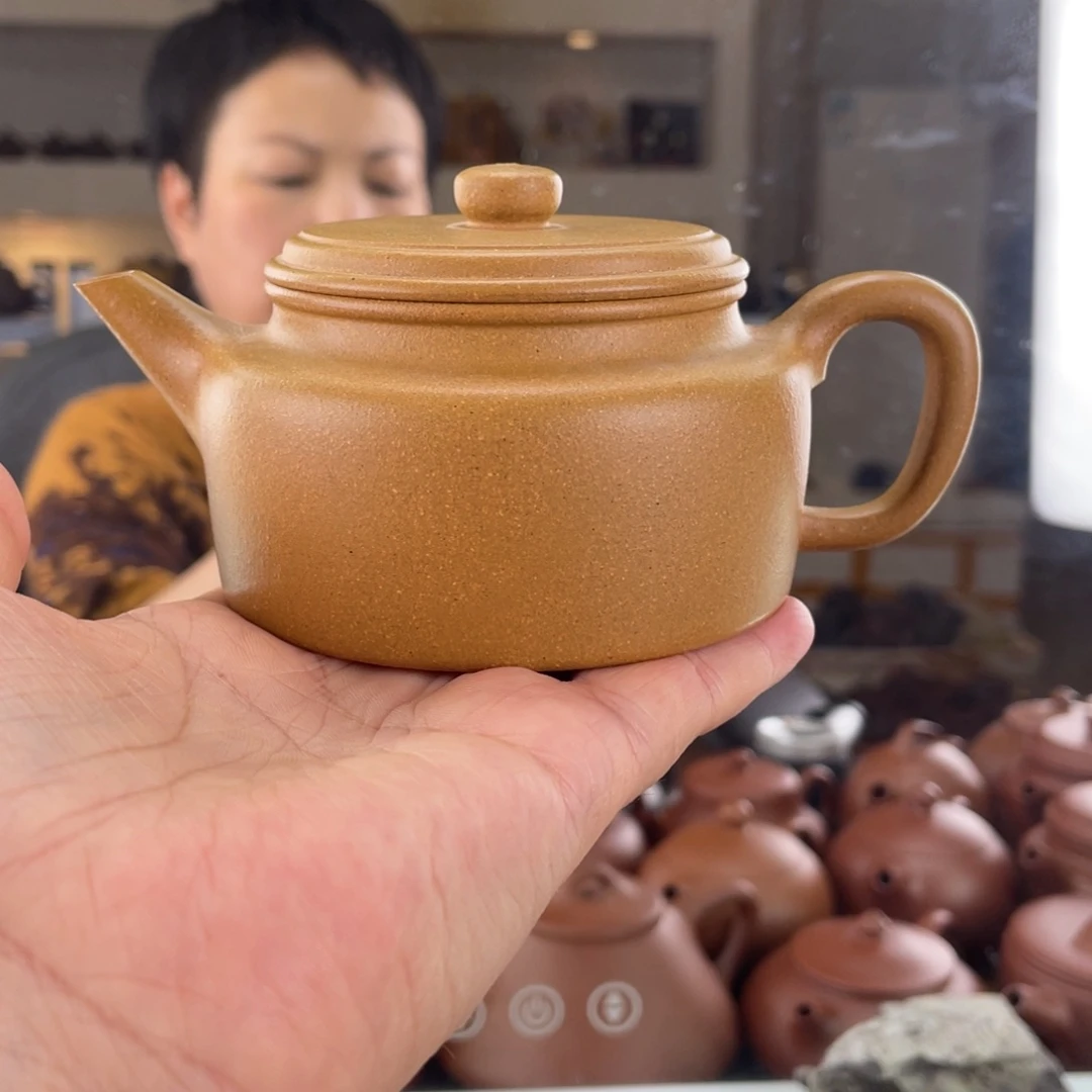 茶壶紫砂金黄段剑流徳钟180cc