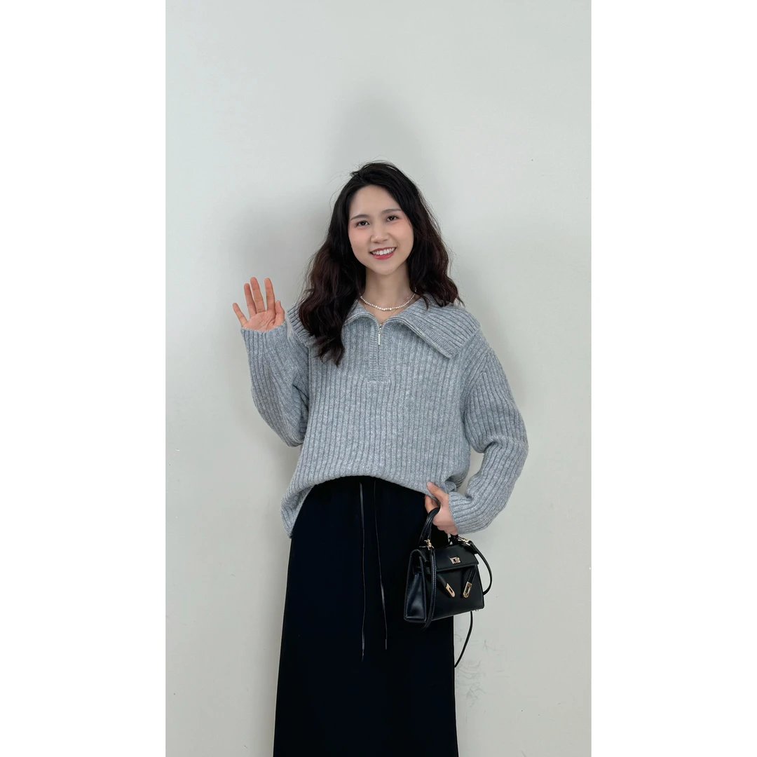 《溪上年货》半拉链套头针织  浮力NO退no换