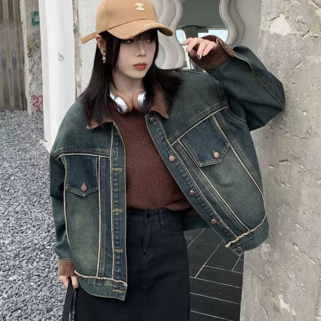 8221拼接牛仔外套百搭款