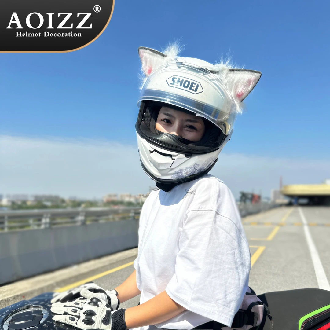 男生炫酷小配件机车通用外卖套外卖头盔头套头盔耳朵装饰