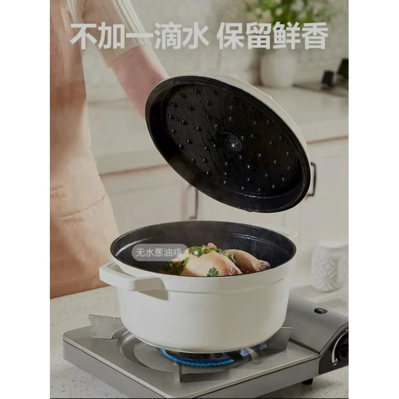 苏泊尔24cm汤锅珐苏泊尔铸铁珐琅汤锅ET24MF01-C茶白(B11)