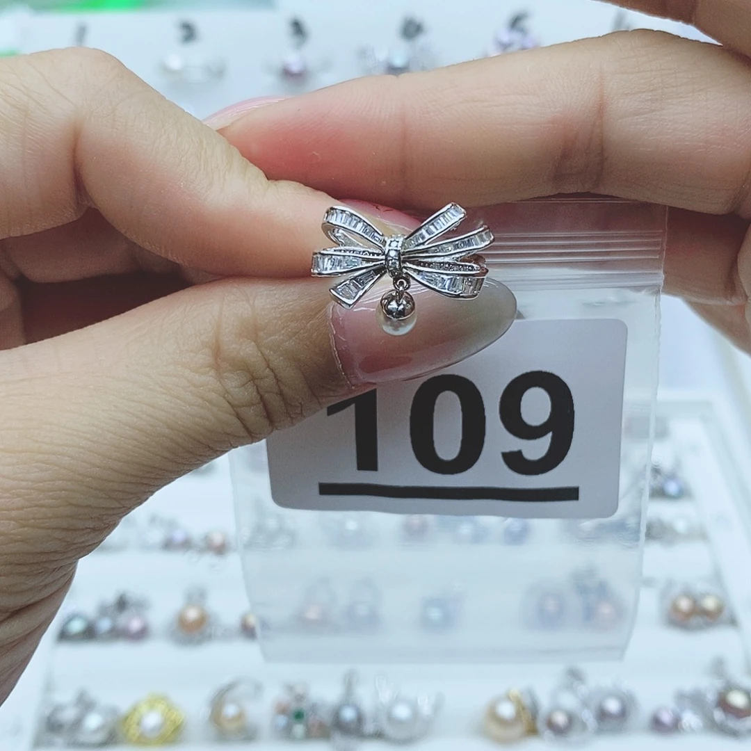 戒指银S925镶嵌淡水珍珠109