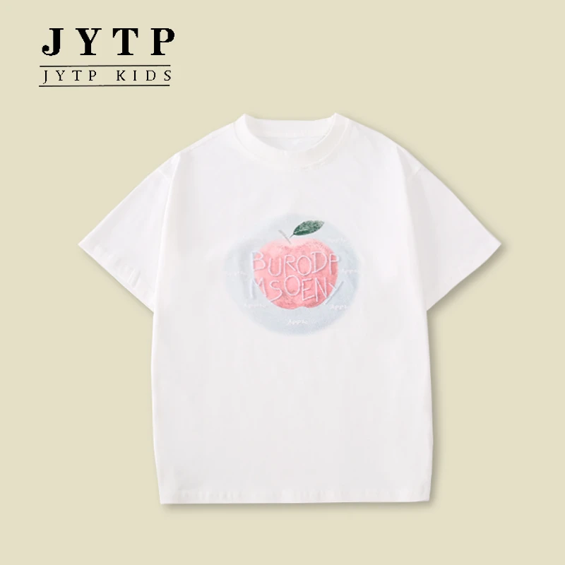 （100%纯棉短袖）夏季休闲宽松洋气童装舒适大童T恤zb5636简约童品