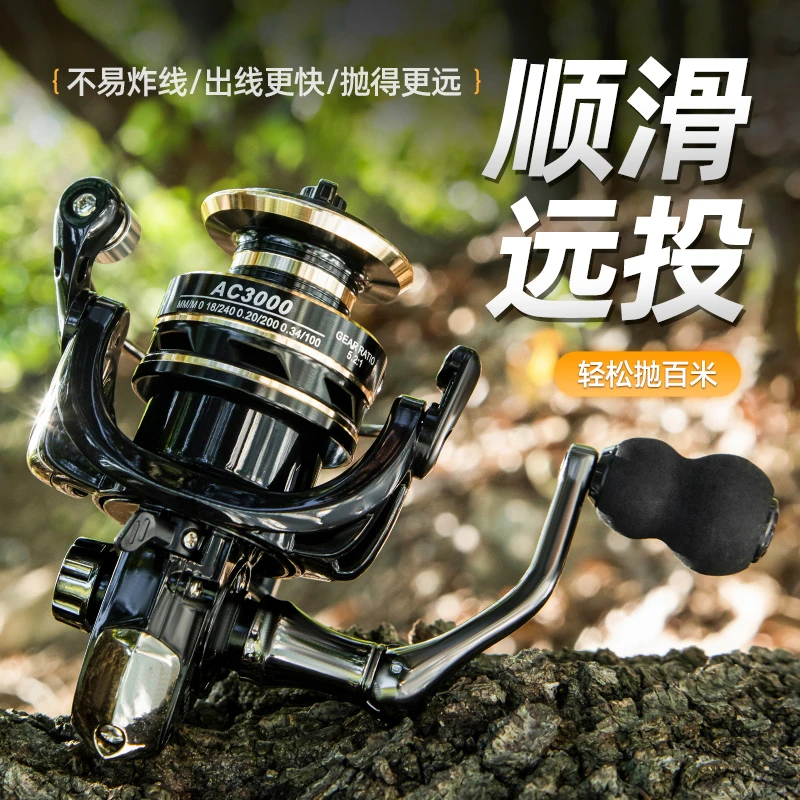 全金属纺车轮路亚渔轮远投无间隙鱼轮大全钓鱼轮子海竿海杆矶钓轮