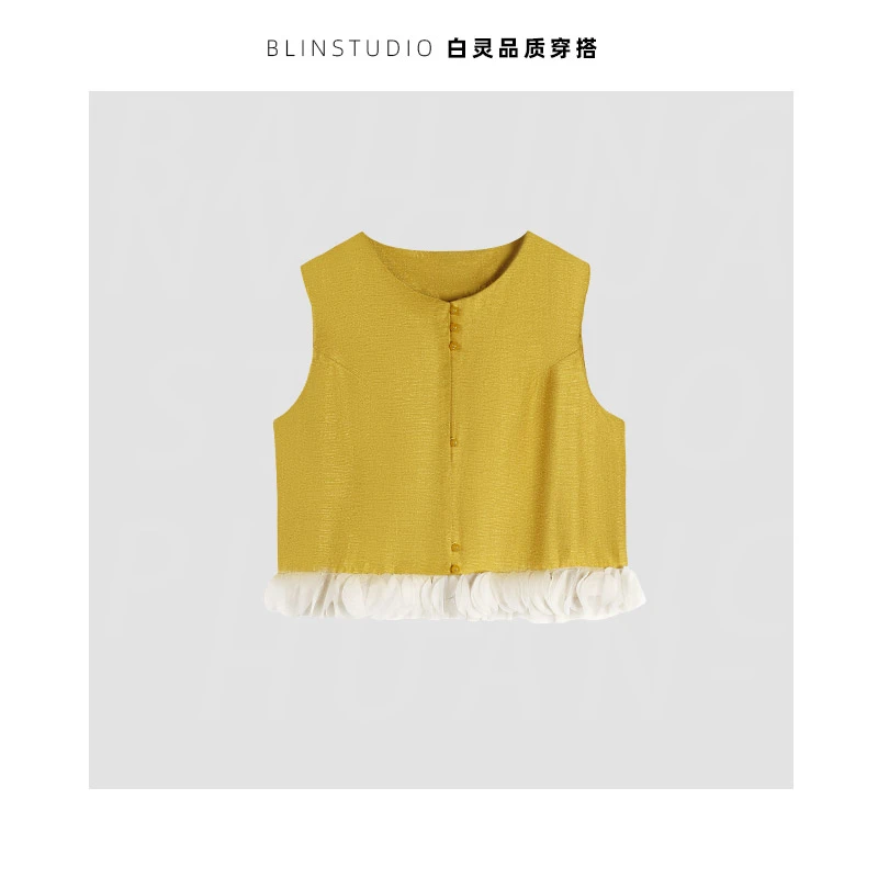 1（2501）夏季新款法式气质无袖设计感上衣