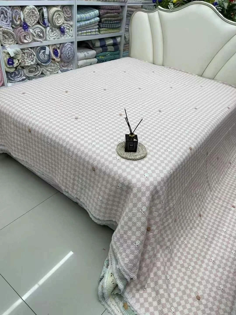 2.3×3米双面莫代尔韩式花边盖毯榻榻米床盖