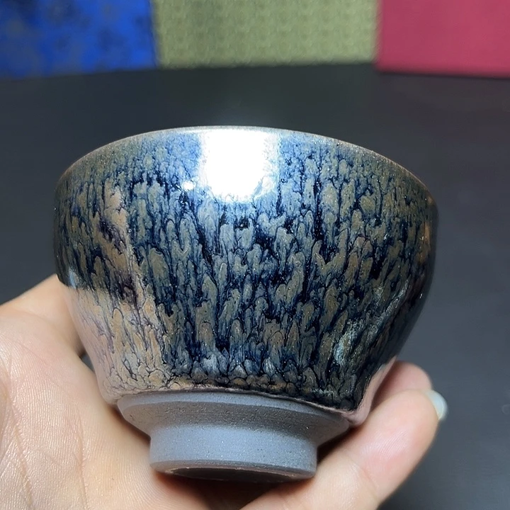 茶盏建盏百花束口茶盏