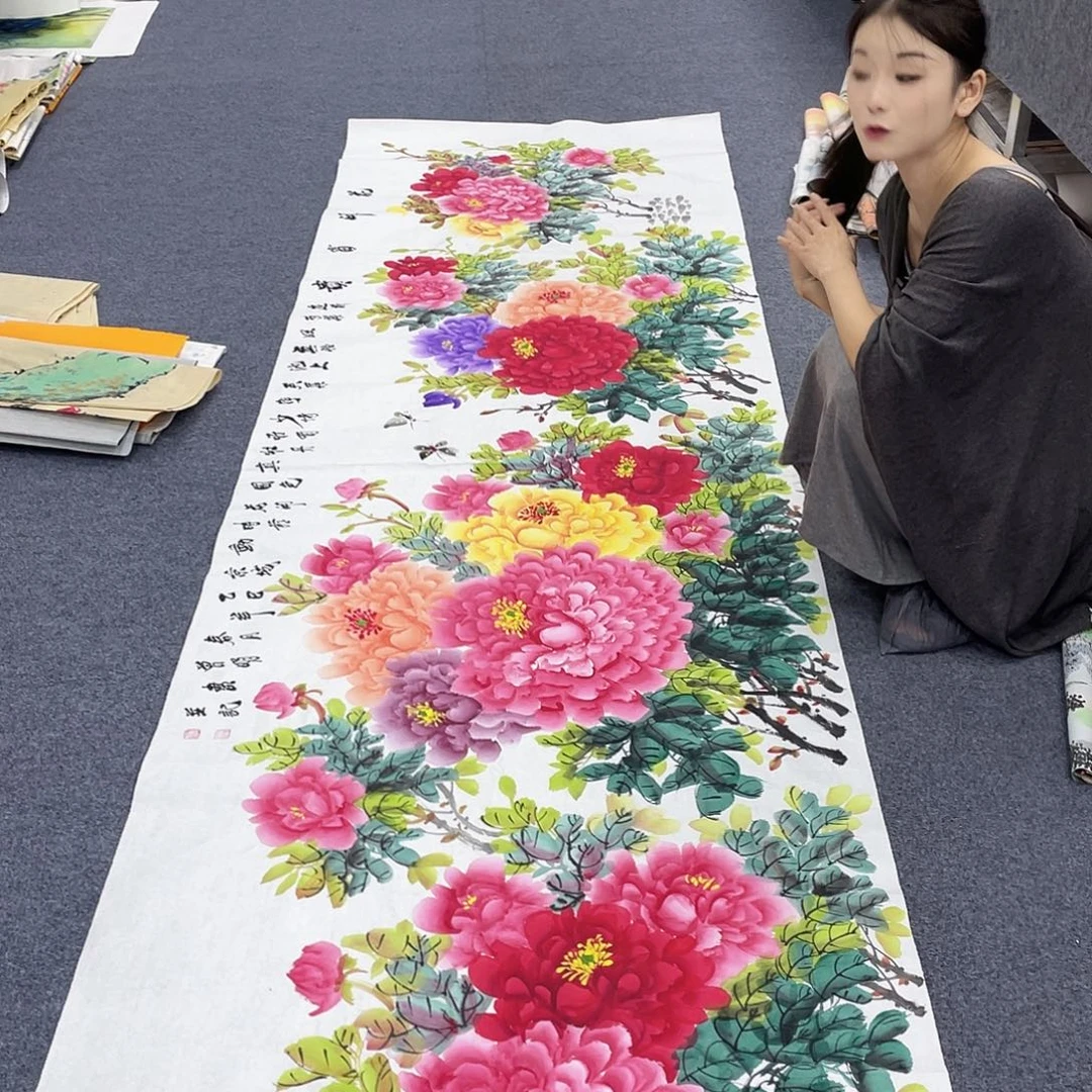 国画作品小姐姐放漏…