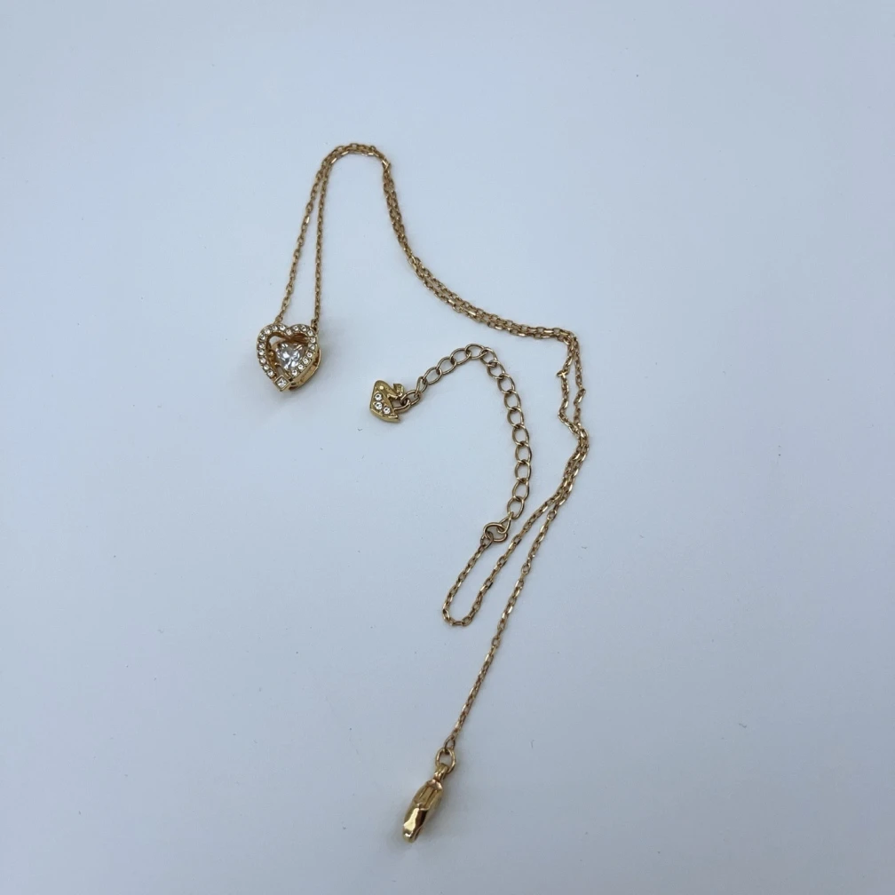 95新 Marc Jacobs/莫杰 施华洛世奇爱心金色项链 1677 0919