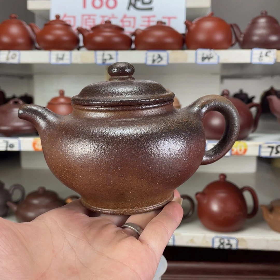 茶壶紫砂段泥柴烧半手350毫升