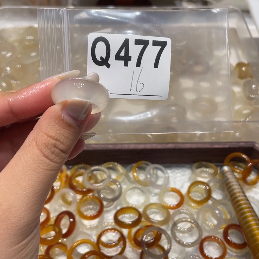 玛瑙/玉髓未镶嵌戒指477