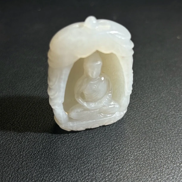 清代和田玉佛公挂件72406