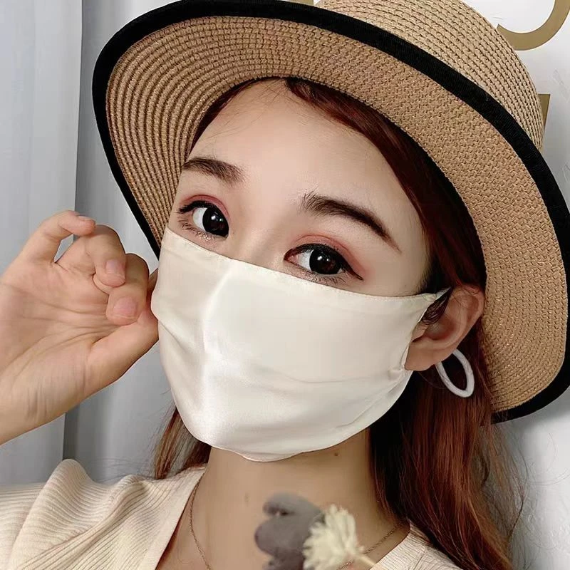 【100%全桑蚕丝】轻奢真丝防晒口罩时尚透气