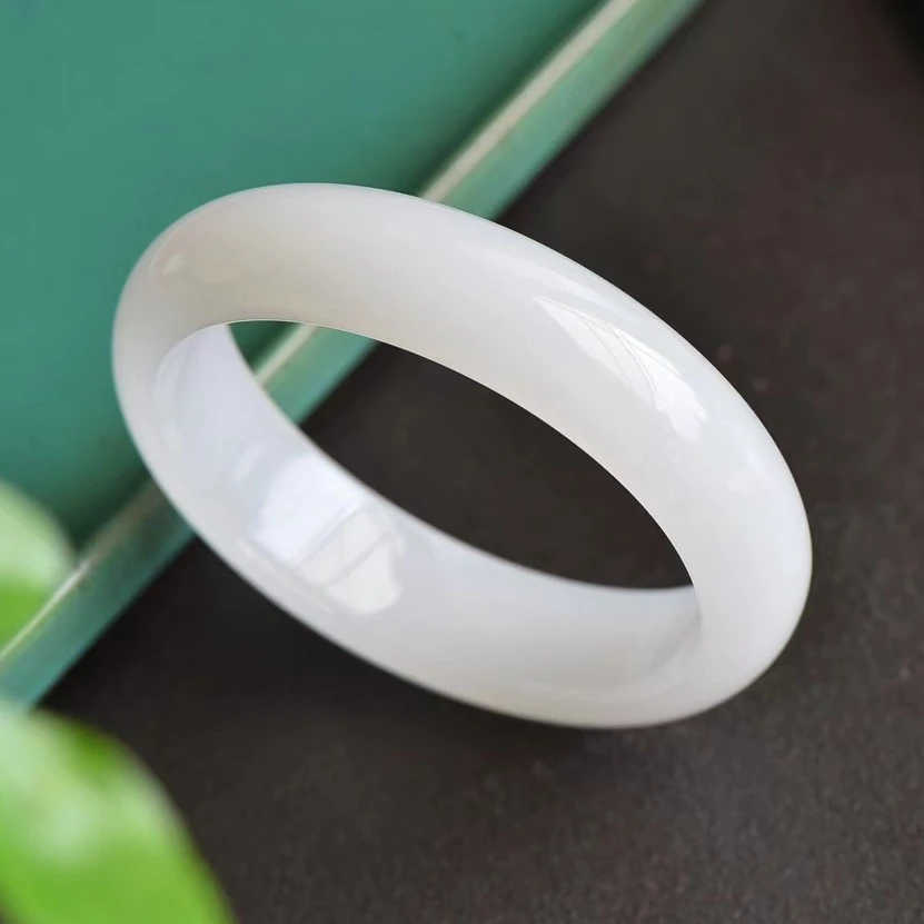 【华之京】天然金丝玉手镯 宽条 白月光美人镯 多样性发一