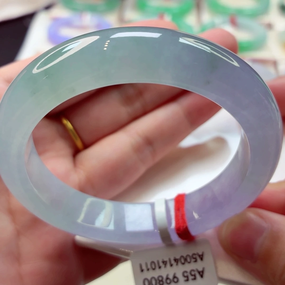 翡翠未镶嵌手镯冰胶马卡龙22号11