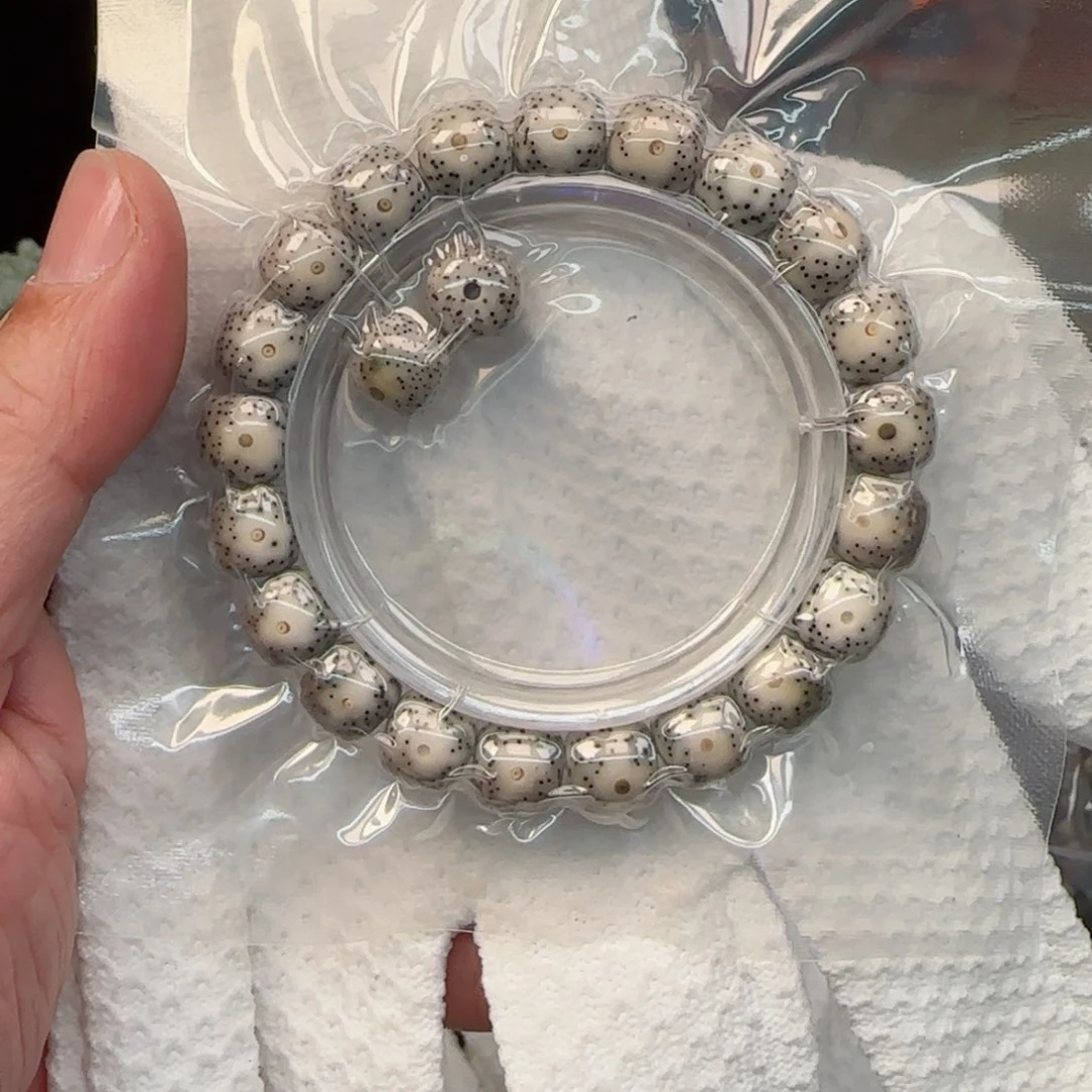 星月菩提手串果冻双留白11*10