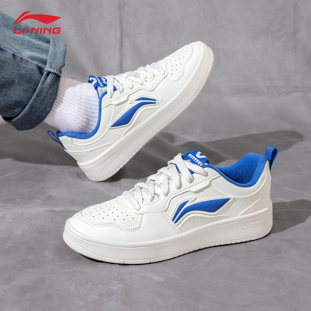李宁初云男款板鞋2025夏季新品低帮透气百搭小白鞋时尚潮流休闲鞋