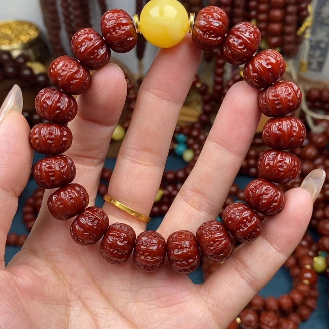 猴头核桃吊坠毕业八棱➕蜡