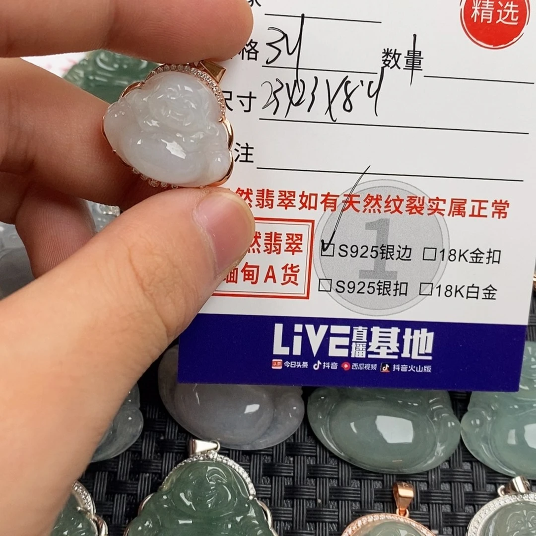 翡翠银S925镶嵌颈饰