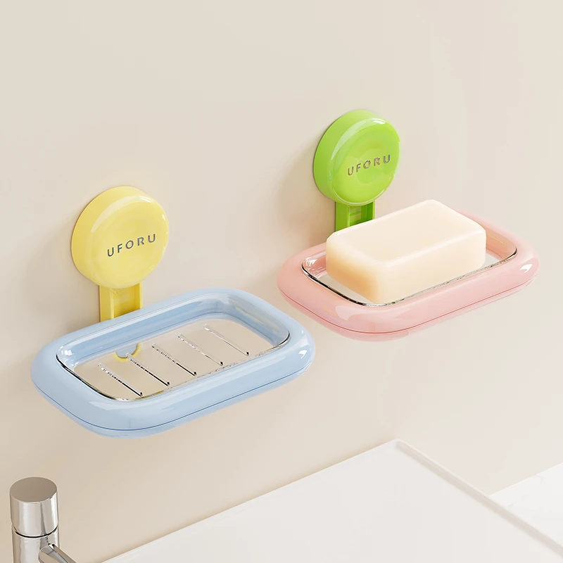 橱明星吸盘肥皂盒家用ins风大容量沥水皂托浴室简约香皂置物架
