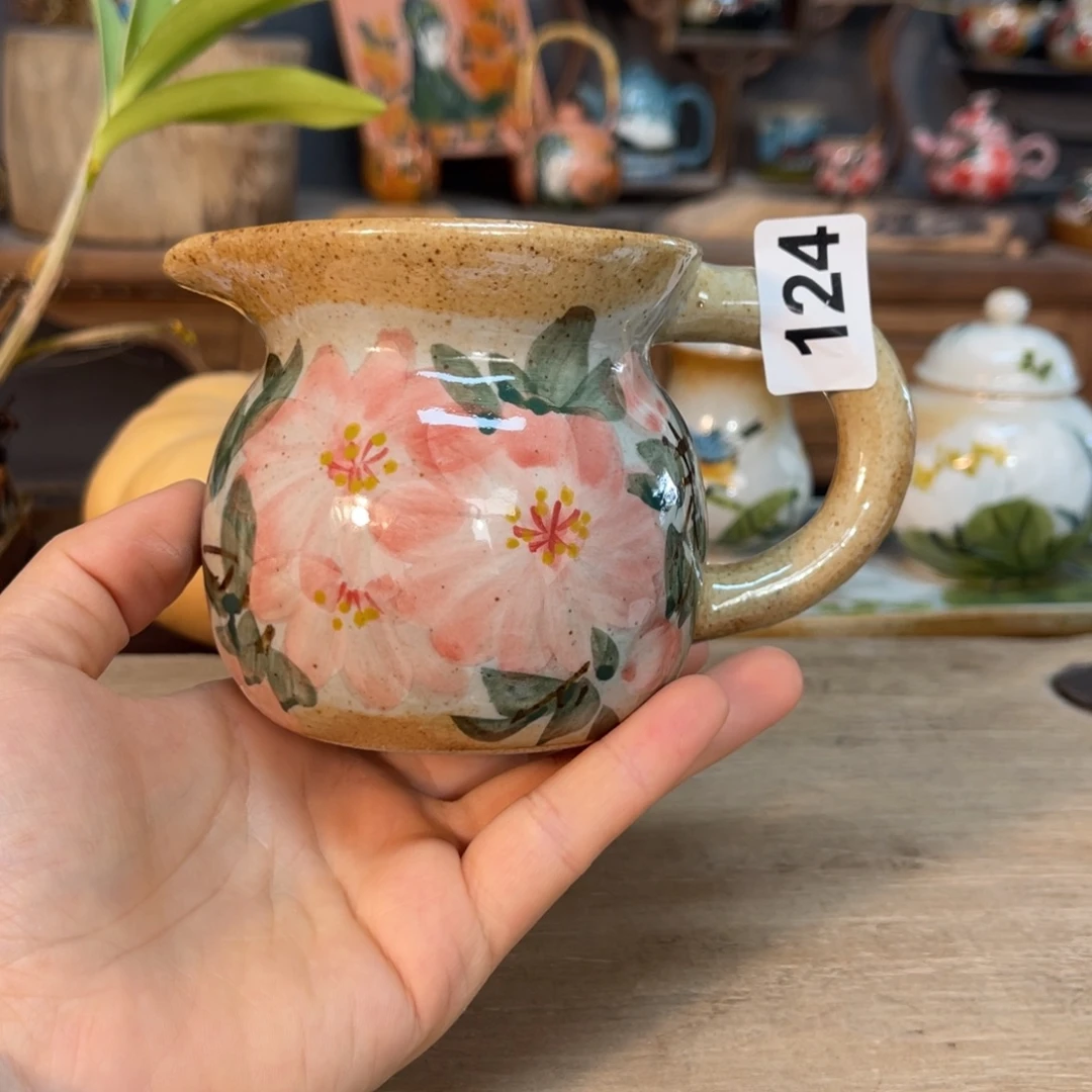 壶素浅陶瓷手工手绘