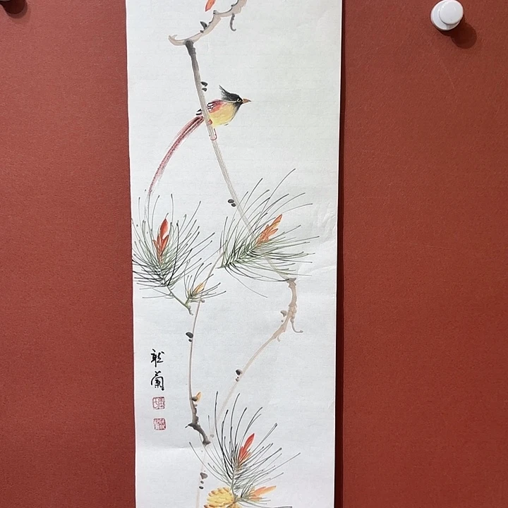 国画听兰老师花鸟