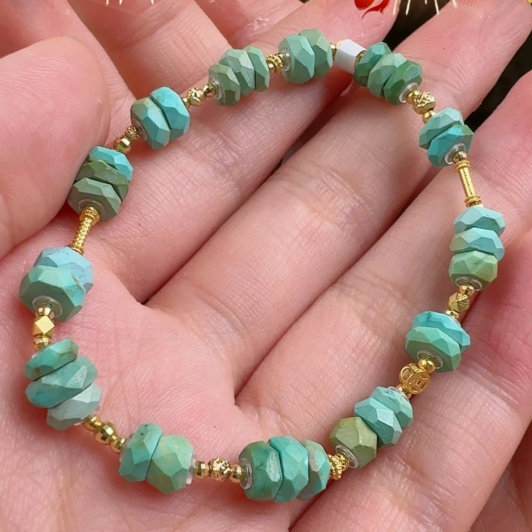 绿松石珠宝奇石18K金镶嵌