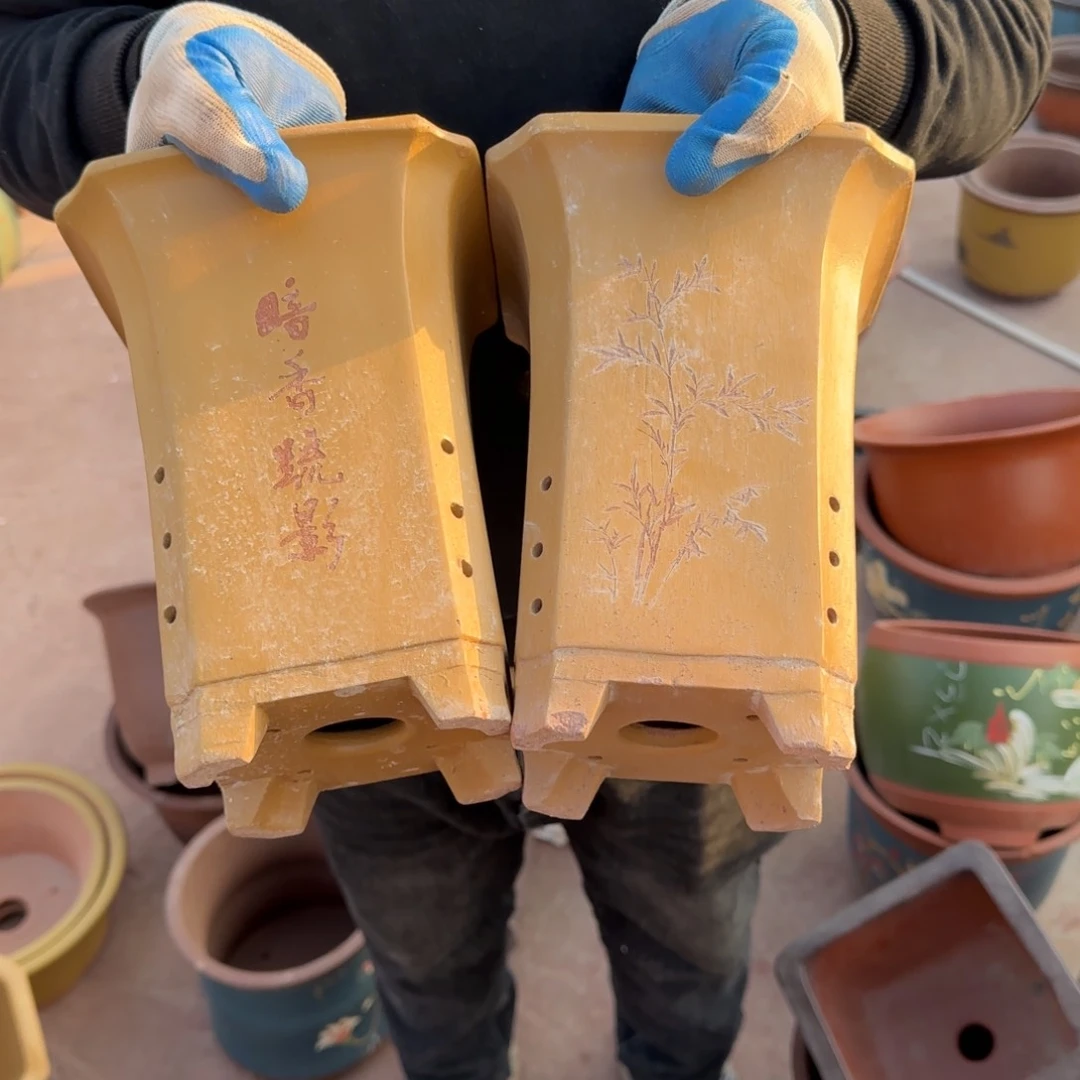 紫砂花盆瑕疵和瑕疵