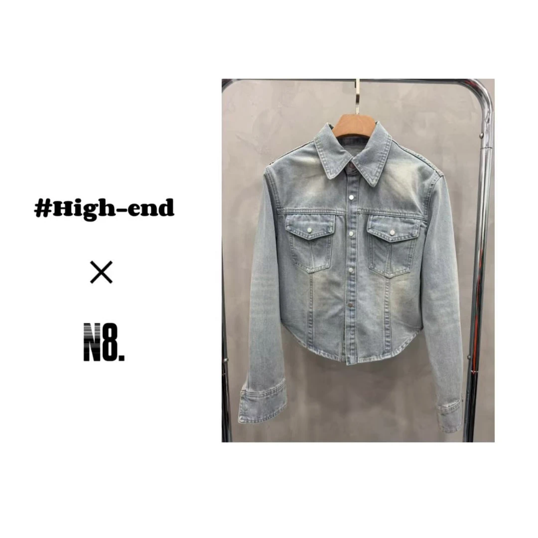 欧货浅色牛仔衬衣新款设计显瘦百搭BK603